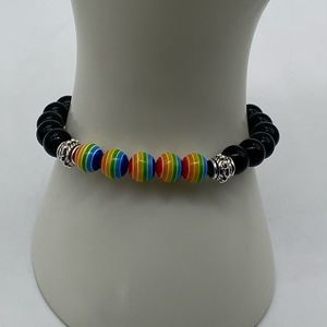 Rainbow 🌈 Lava Beads Bracelet